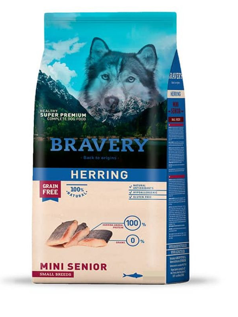 Bravery Perro Senior Raza Pequeña Herring 7 Kg 1