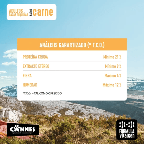 CANNES ADULTO RAZAS PEQUEÑAS CARNE 18 KG