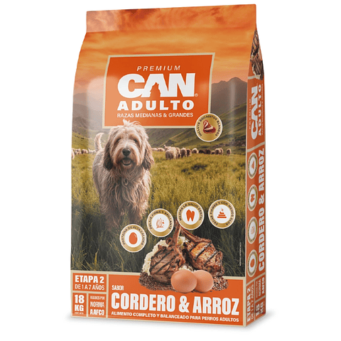 Can Adulto  Cordero & Arroz 18 Kg