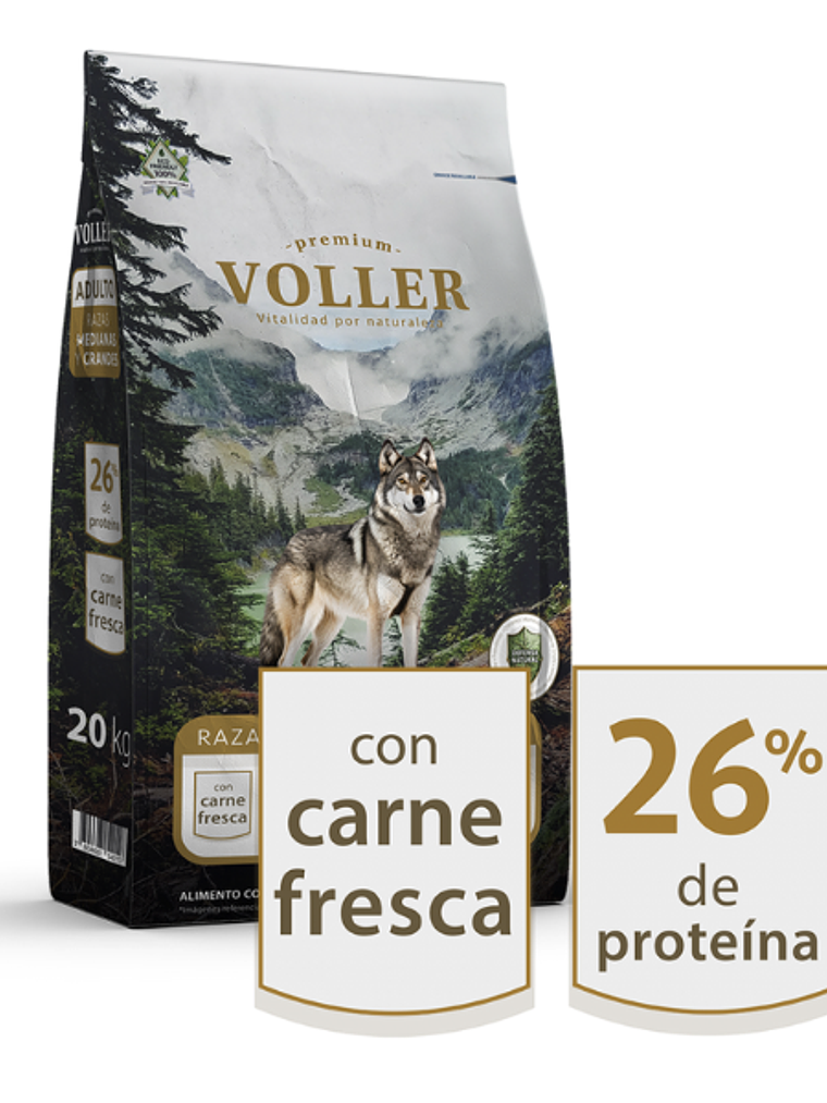 Voller Adulto Raza Mediana y Grande 20kg 2
