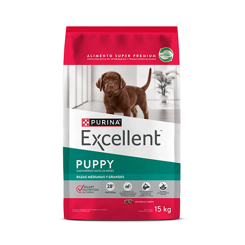 Purina Excellent Cachorro de Razas Medianas y Grandes 15kg