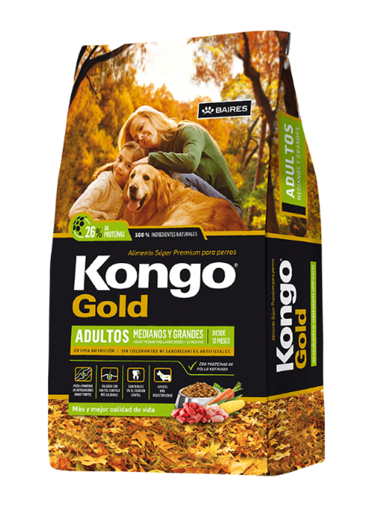 KONGO GOLD ADULTO MEDIANO Y GRANDE 21KG 1