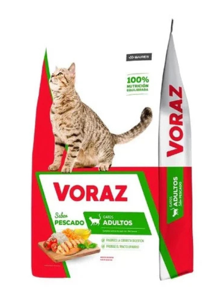 VORAZ GATO ADULTO SABOR PESCADO 10 KG 1