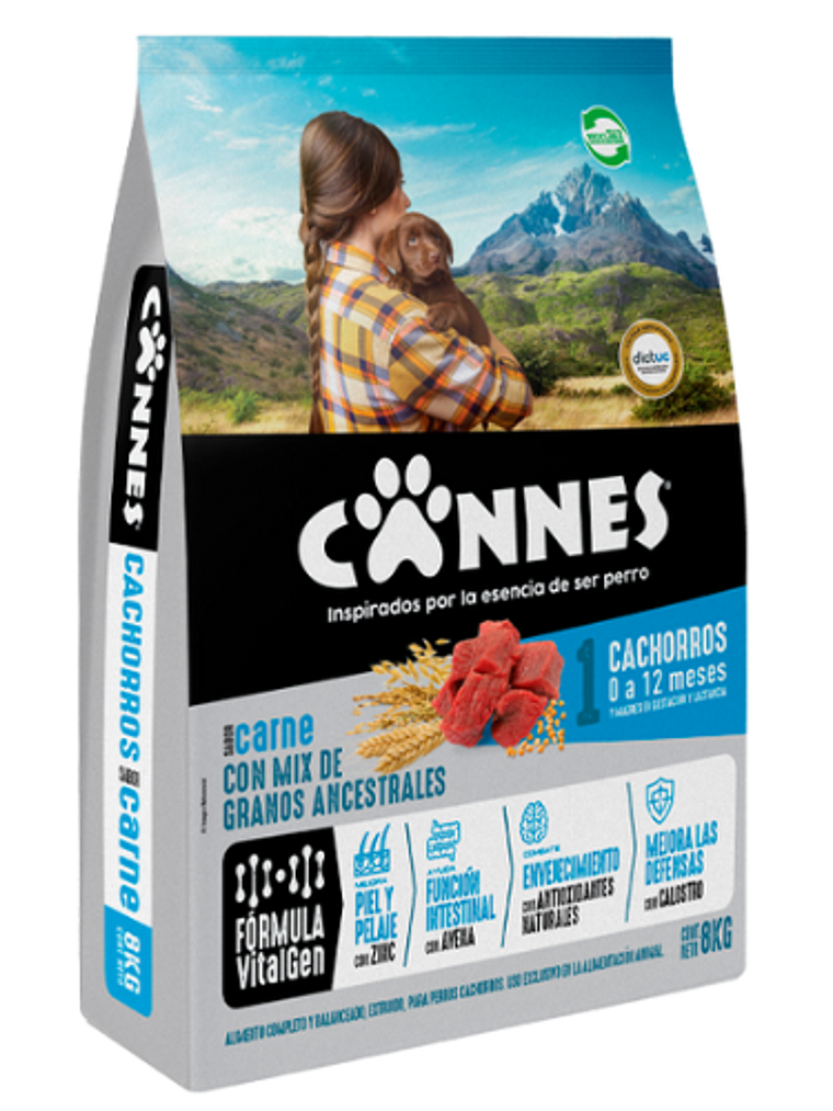 CANNES CACHORROS SABOR CARNE 18 KG 1