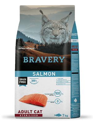 Bravery Gato Esterilizado Salmon 7 Kg