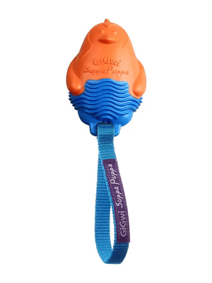 GiGwi Suppa Puppa Pinguino Naranja y Azul