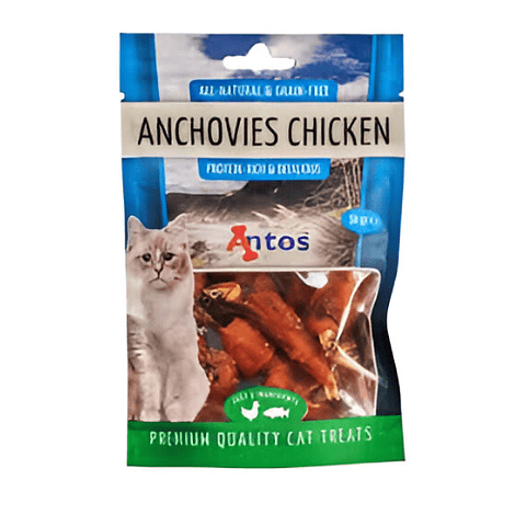 Snack Antos Gato Anchoas y Pollo 50 Grs