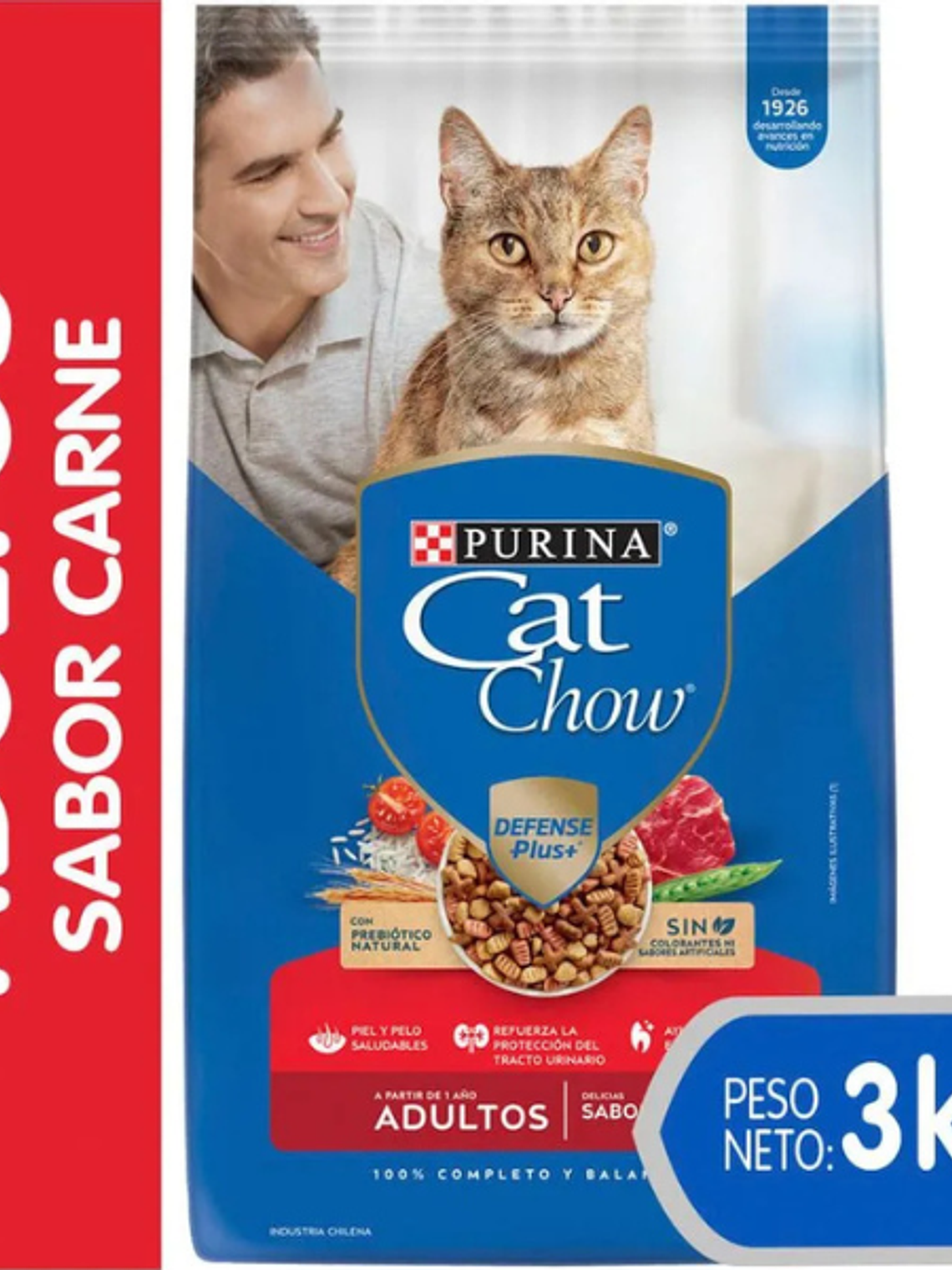 Cat Chow Adulto Carne 3 Kg 1