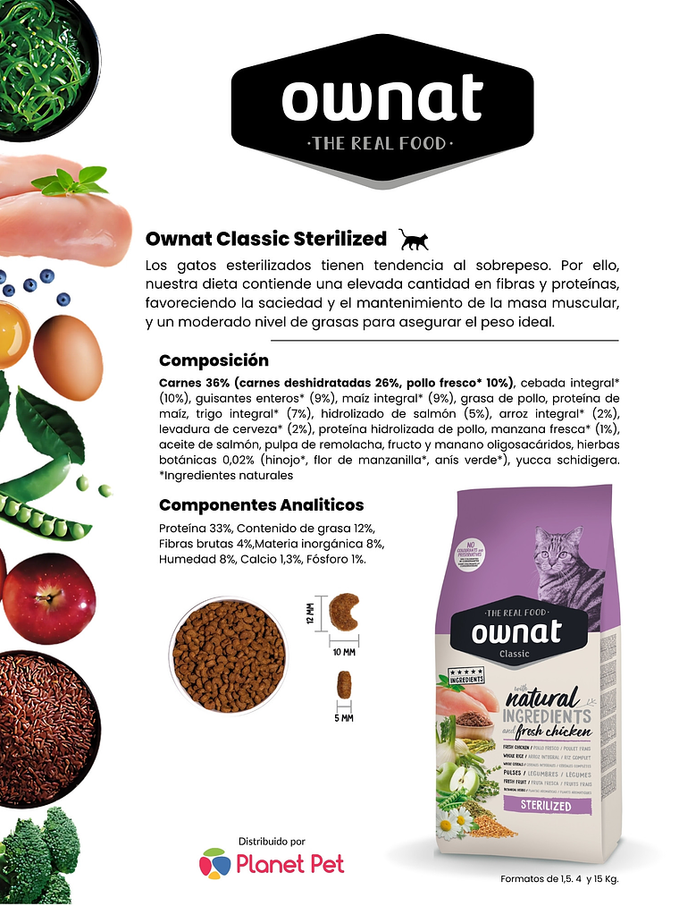 OWNAT CLASSIC STERILIZED CAT 4 KG 3