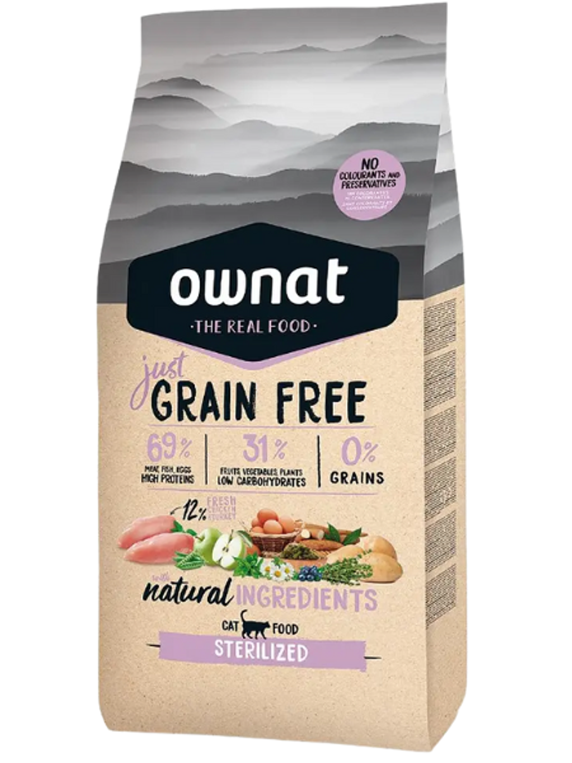 JUST GRAIN FREE STERILIZED CAT 8 KG 1