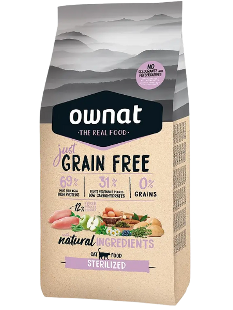 JUST GRAIN FREE STERILIZED CAT 8 KG 1