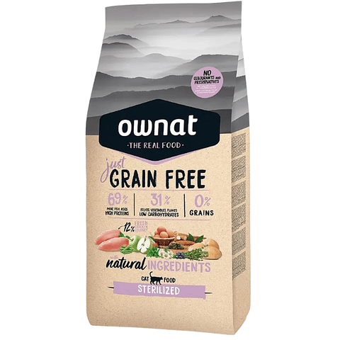 JUST GRAIN FREE STERILIZED CAT 3 KG