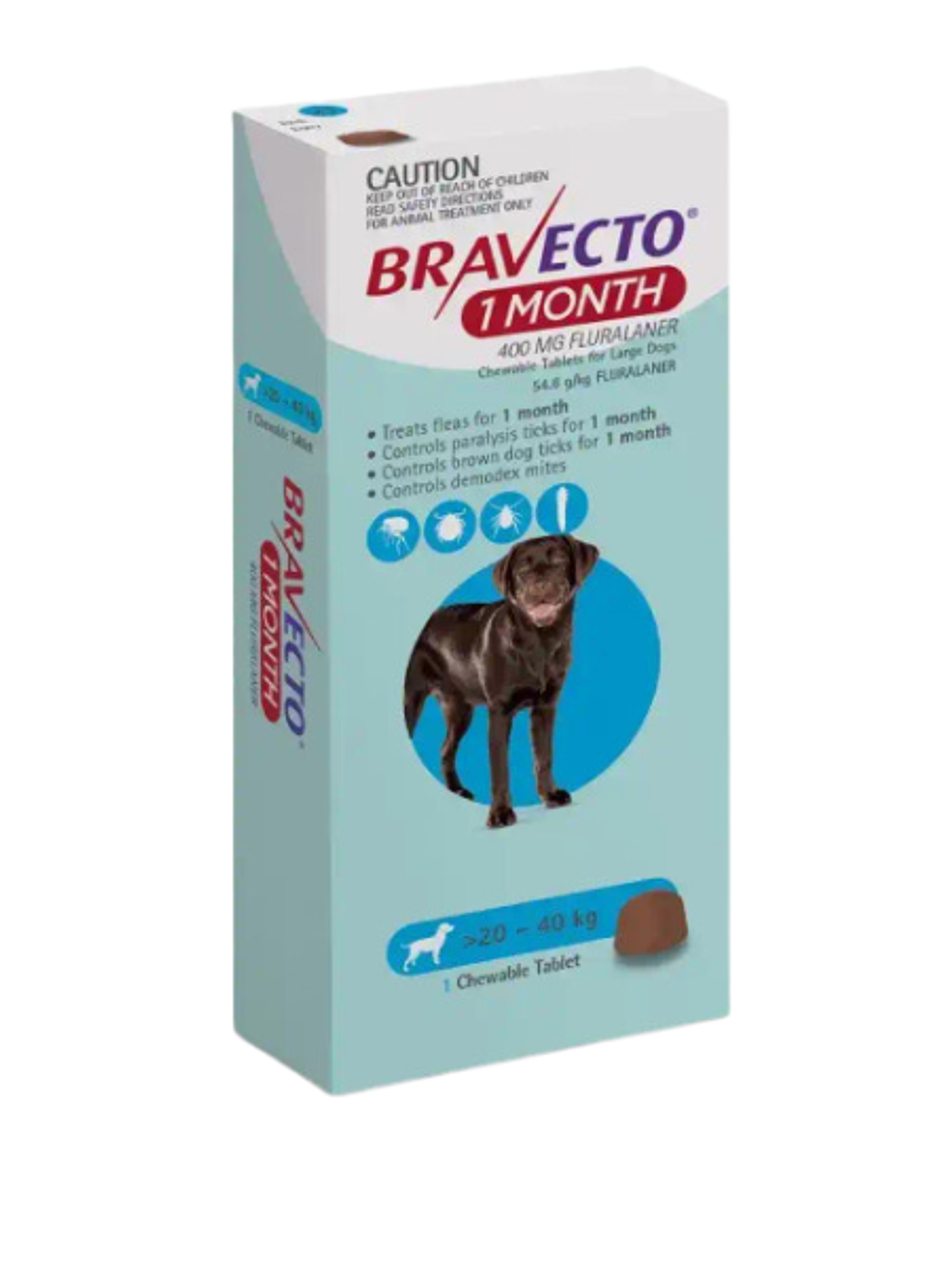 Bravecto Perro 1 Mes 20kg - 40kg 1