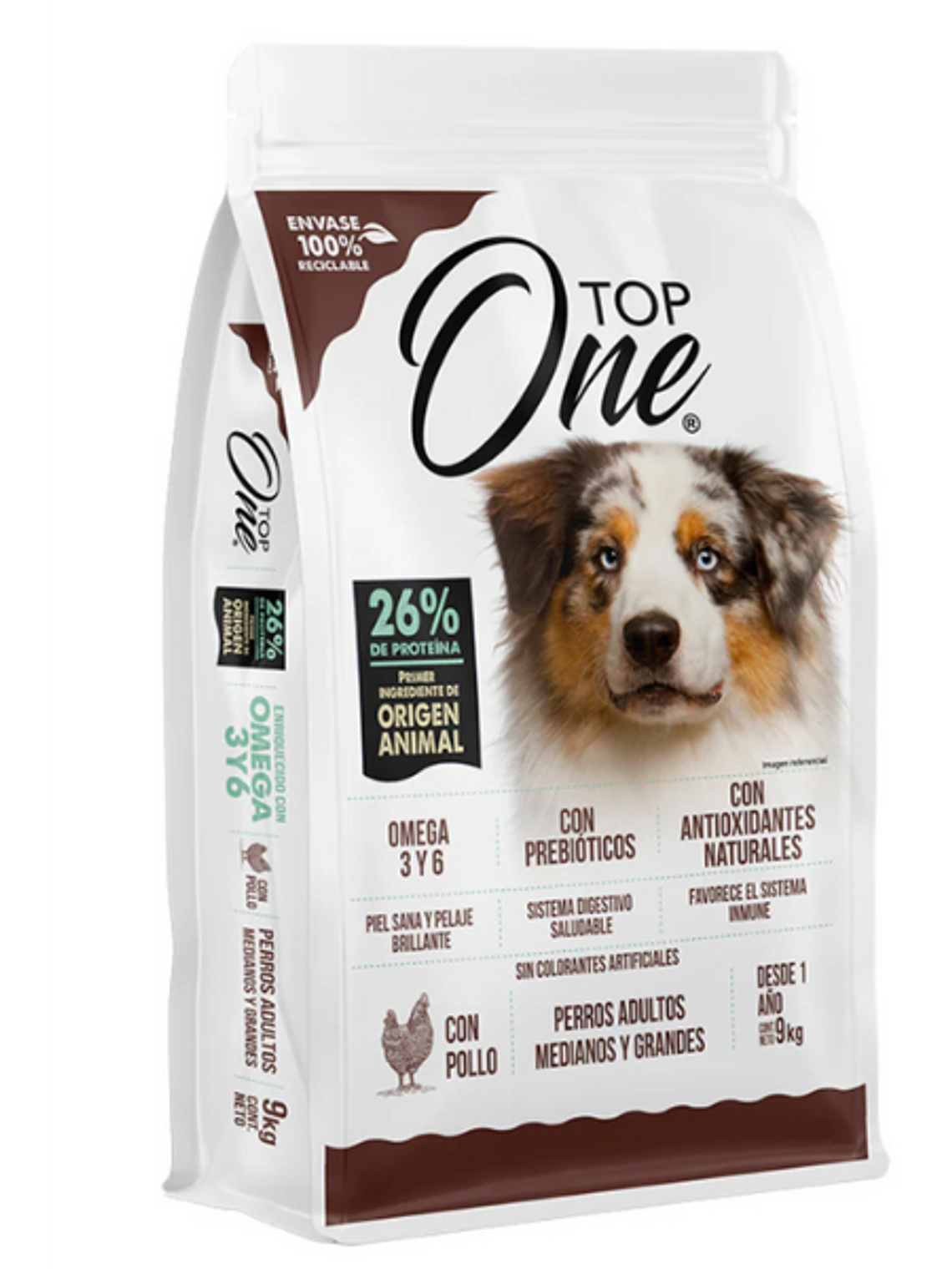 Top One Perro Adulto Medianos y Grandes Pollo 18KG 1