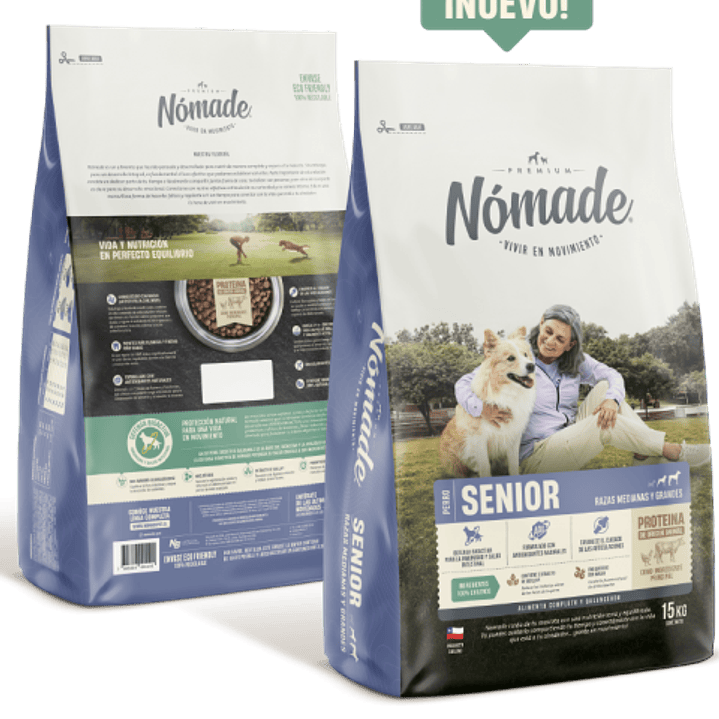 Nómade Senior Adulto Razas Medianas y Grandes 15 KG 1