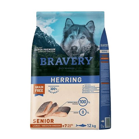Bravery Perro Senior Herring 12 Kg