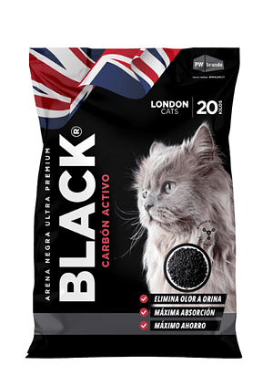 Arena London Cat Black con Carconita 20kg
