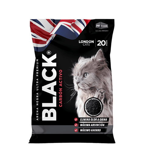 Arena London Cat Black con Carconita 20kg