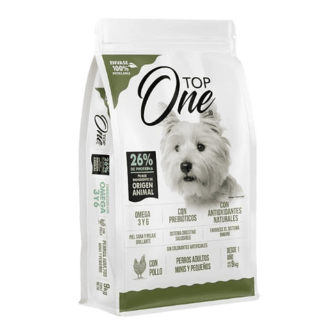 Top One Perro Adulto Razas Pequeñas 9KG