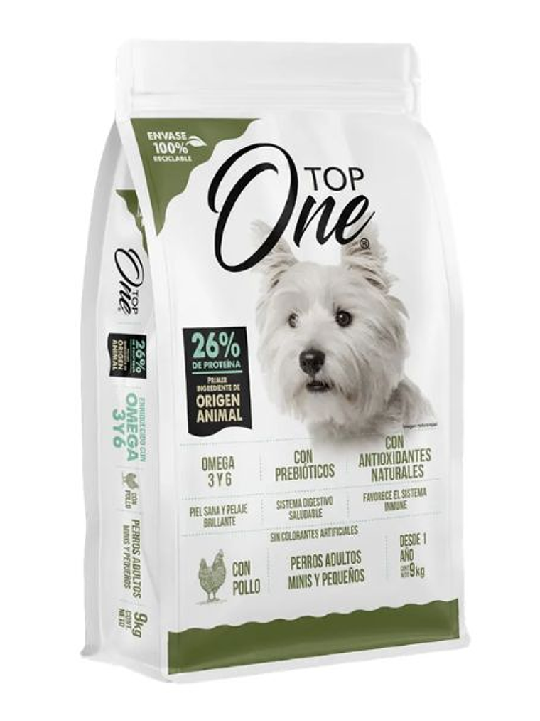 Top One Perro Adulto Razas Pequeñas 9 Kg 1