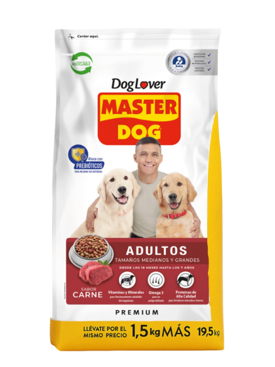 Master Dog Adulto Carne 18 Kg + 1.5 Kg Gratis 1