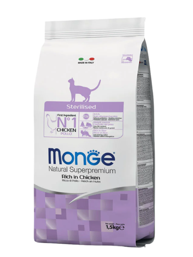 Monge Gato Sterilizado Pollo 1.5 Kg 1
