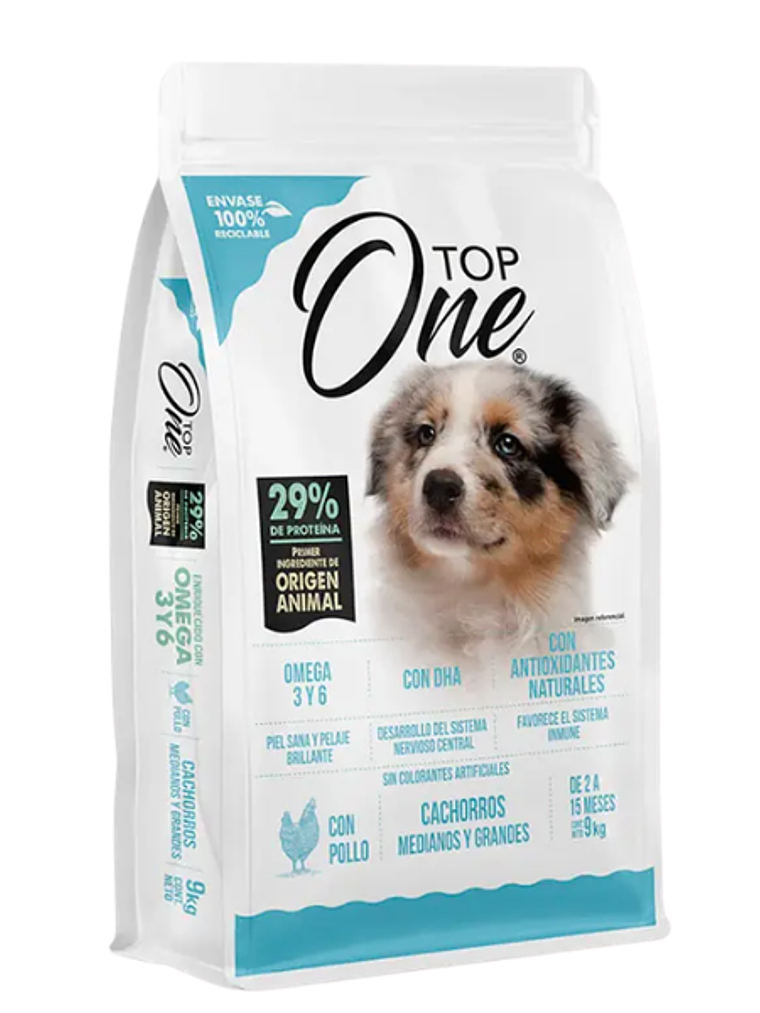 Top One  para Cachorros Medianos/Grandes 9 Kg 1