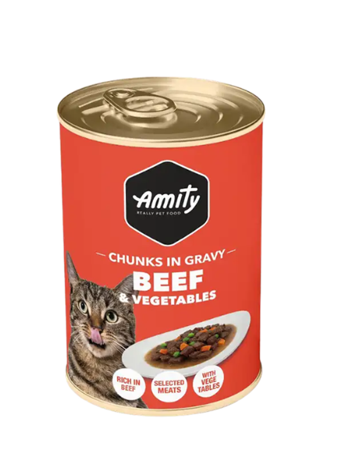 Latas Amity Chunks Beef & Vegetable Adult Cat Wet Food 415 Gr 1