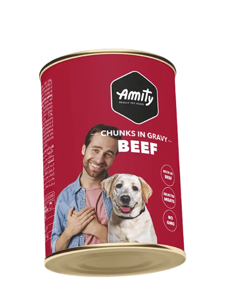Latas Amity Chunks Beef Adult Dog Wet Food 415 Gr 1