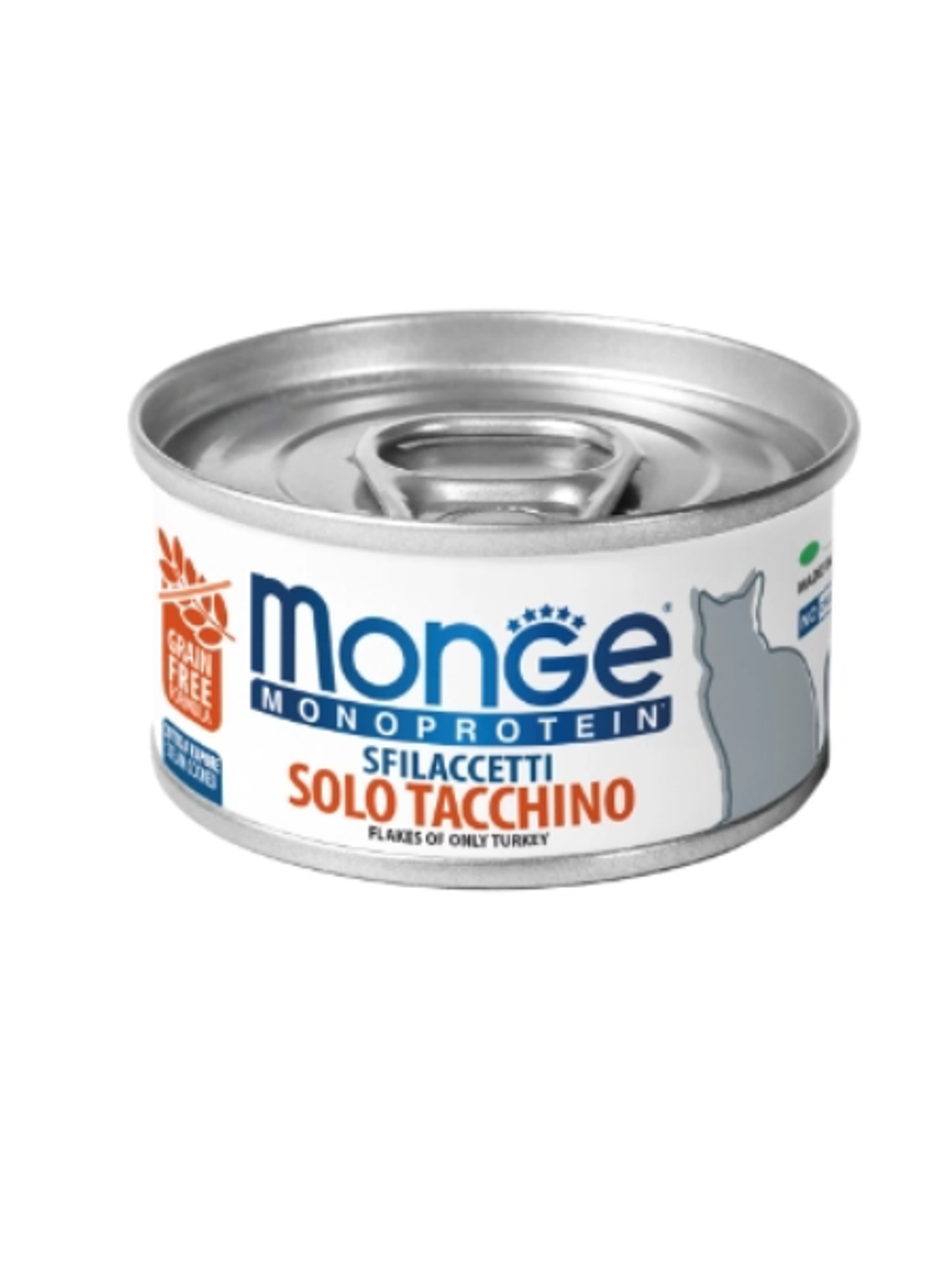 Lata Monge Gato Flakes Pavo 80 Grs 1