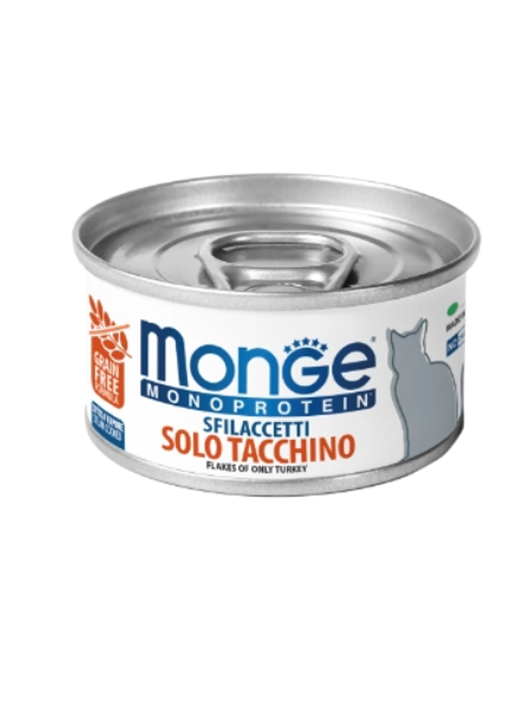 Lata Monge Gato Flakes Pavo 80 Grs 1