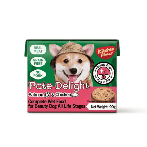 Kitchen Flavor - Pate Delight Salmón Perros Beauty 90 Grs