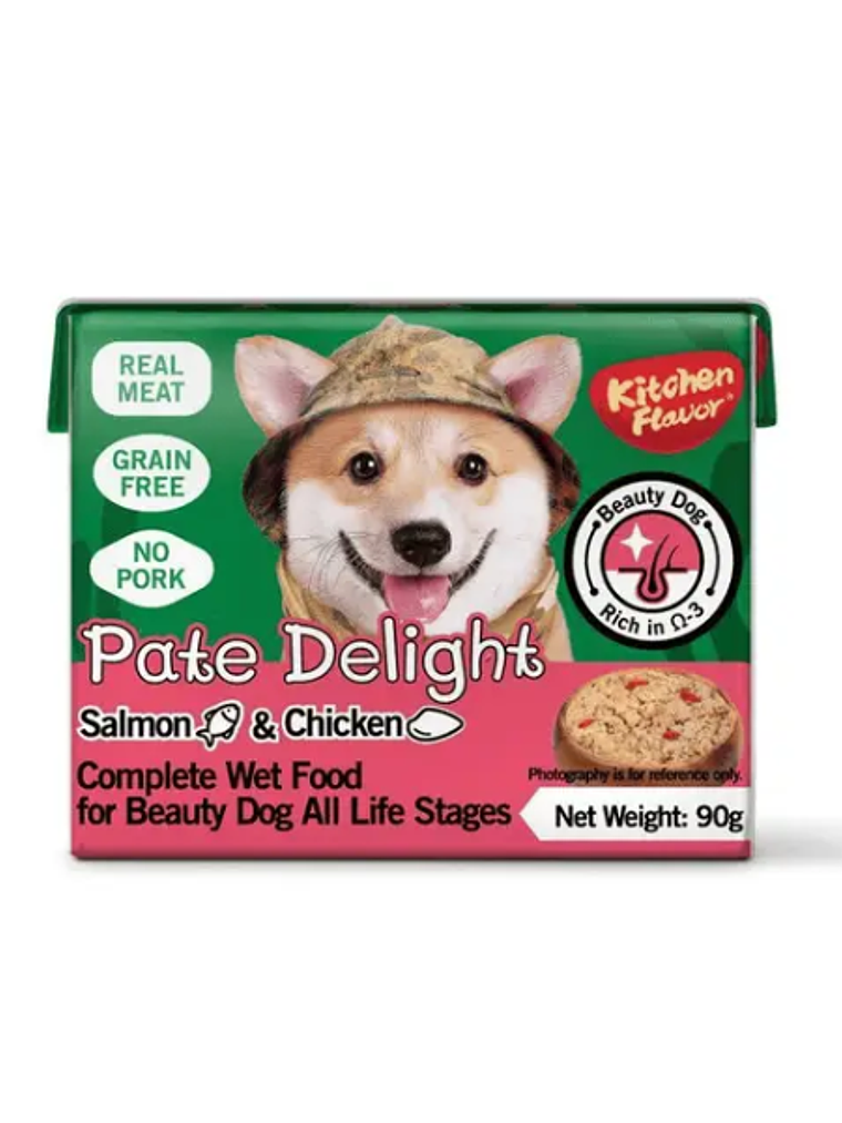 Kitchen Flavor - Pate Delight Salmón Perros Beauty 90 Grs 1