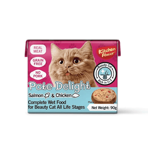 Kitchen Flavor - Pate Delight Salmón Gatos Beauty 90Grs