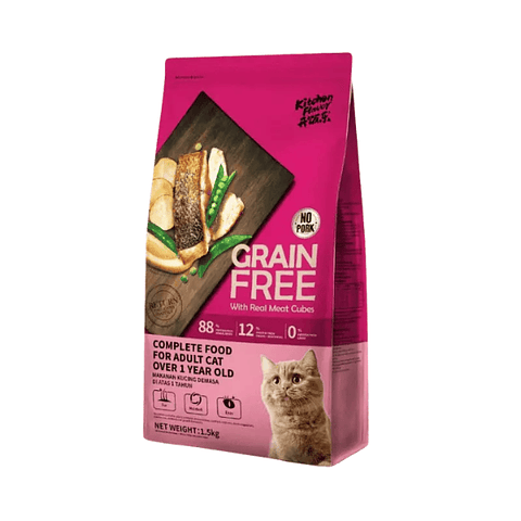 Kitchen Flavor - Alimento Grain Free Gato Adulto Trozo Salmón 1,5 Kg