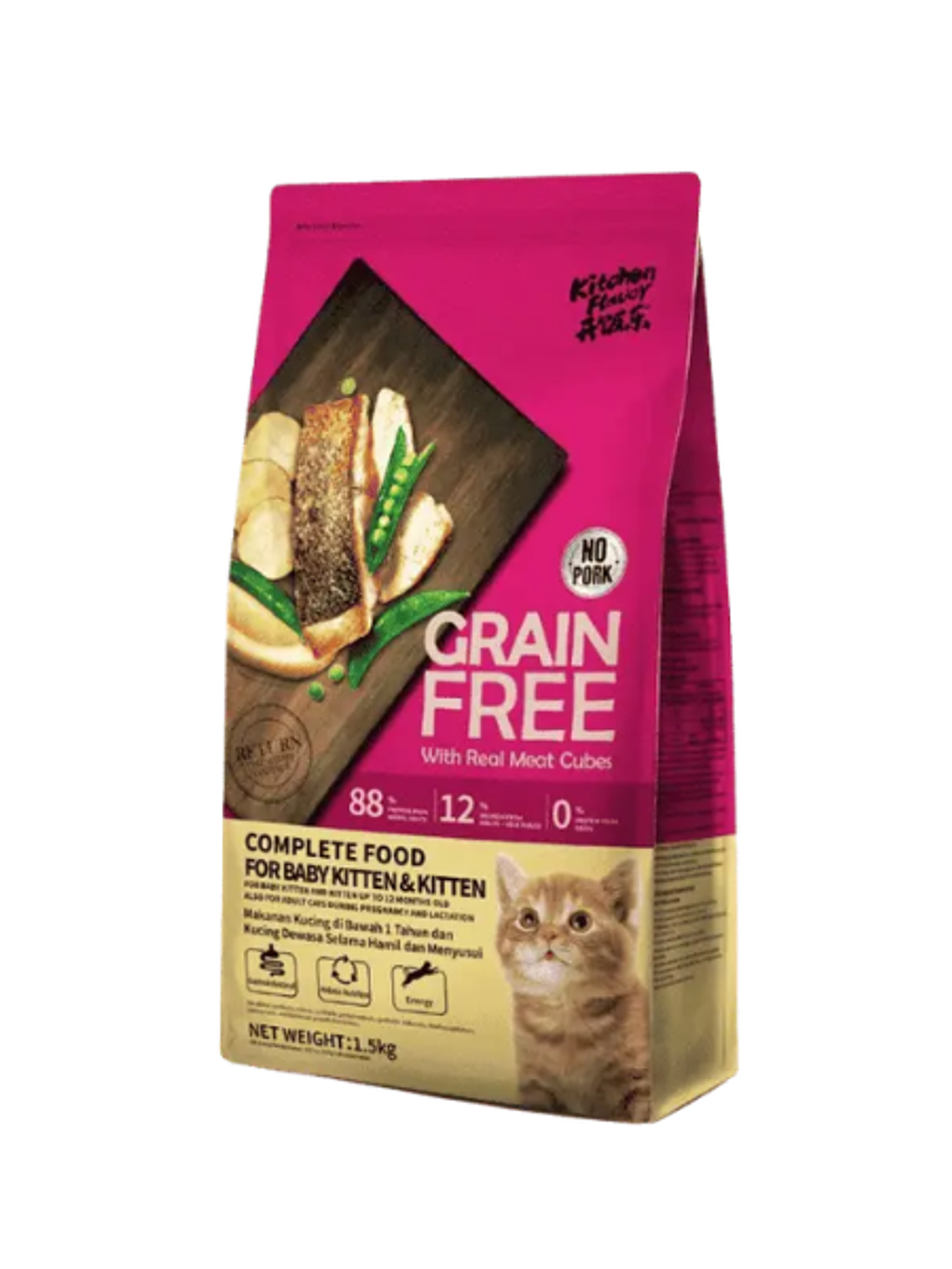 Kitchen Flavor - Alimento Grain Free para Gatitos Salmón 1,5 Kg 1