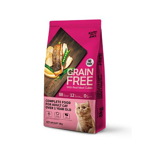 Kitchen Flavor - Alimento Grain Free Gato Adulto Trozo Salmón 8 Kg