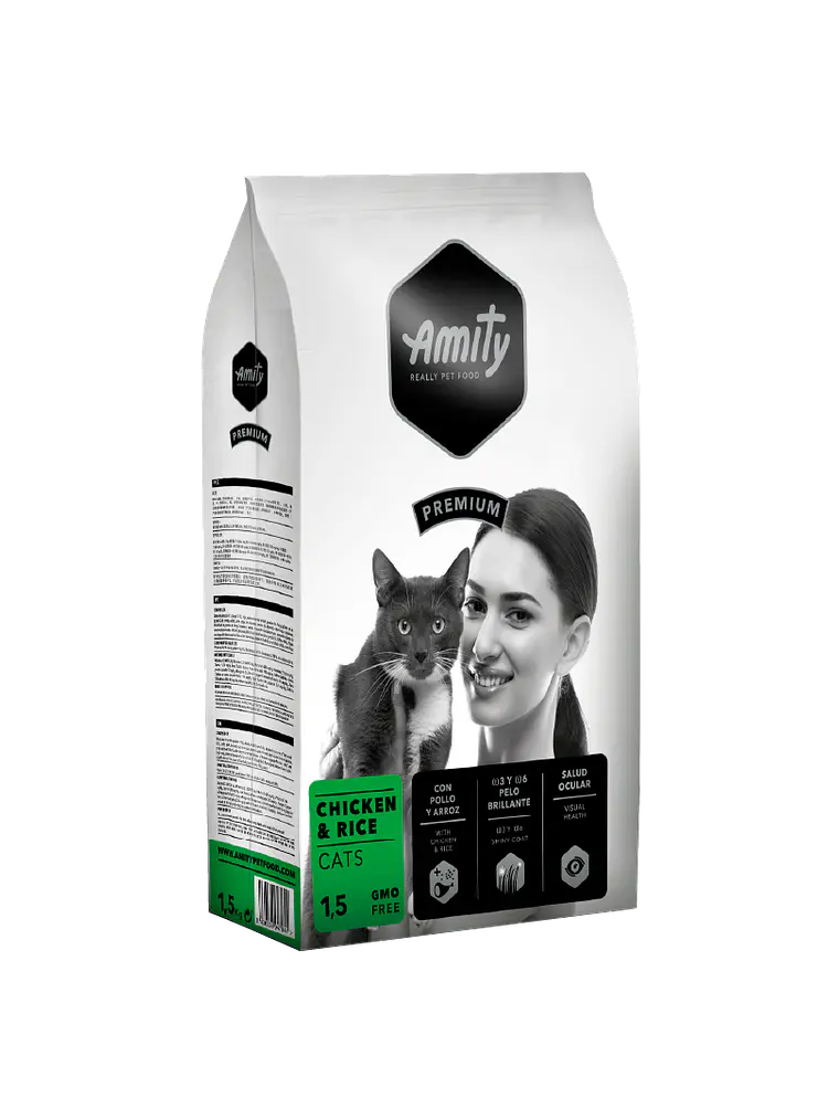 AMITY PREMIUM CATS CHICKEN & RICE 1,5 KG 1