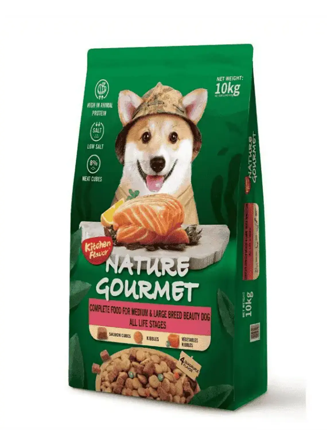 Alimento Kitchen Flavor Nature Gourmet Salmón Raza M/G. 1