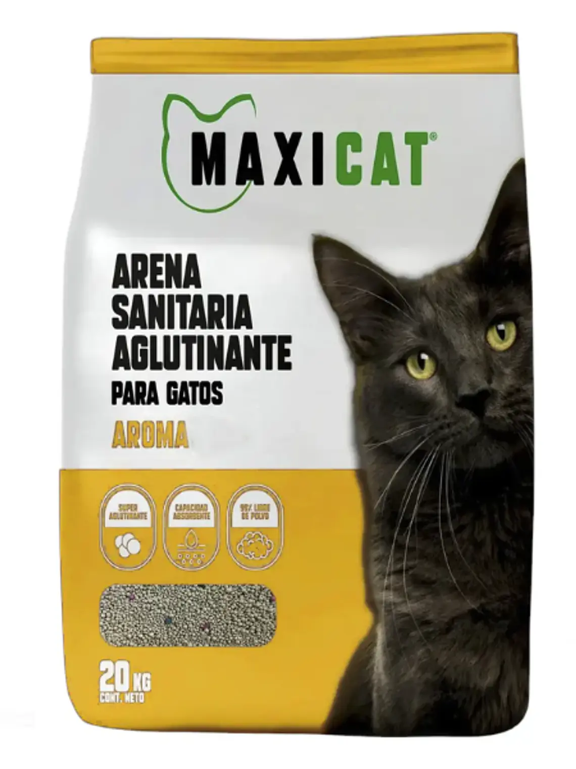 Arena MaxiCat Limon Aglutinante 20 kg 1