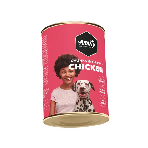 Amity Chunks in Gravy Pollo para Perro Adulto 415 g