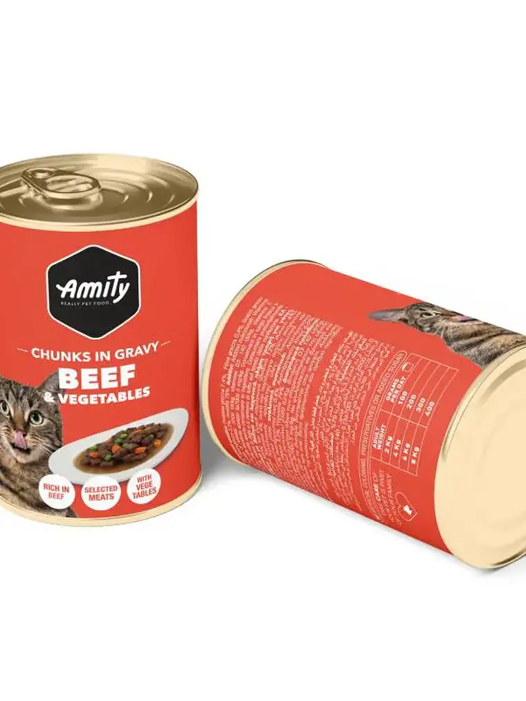 Amity Vacuno y Vegetales Gato Adulto 415 g 1