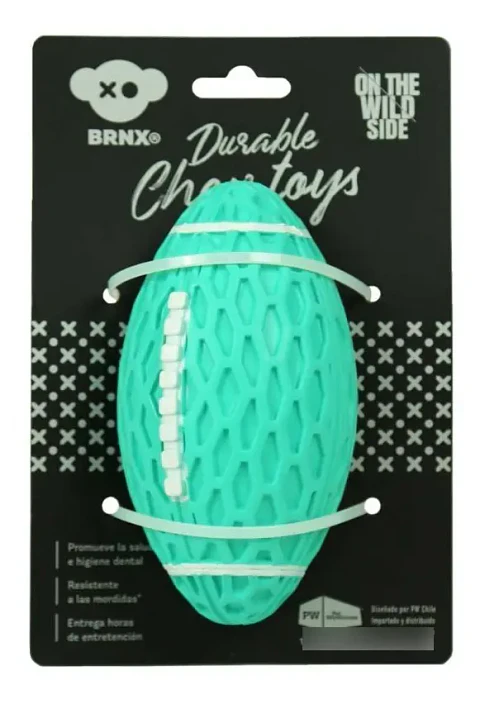 BRNX Pelota Rugby de Goma con Sonido 14,5 cm