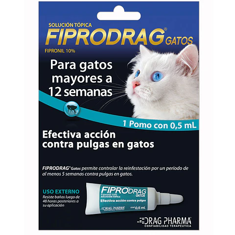 Fiprodrag Pipeta para Gatos 0,5 ml