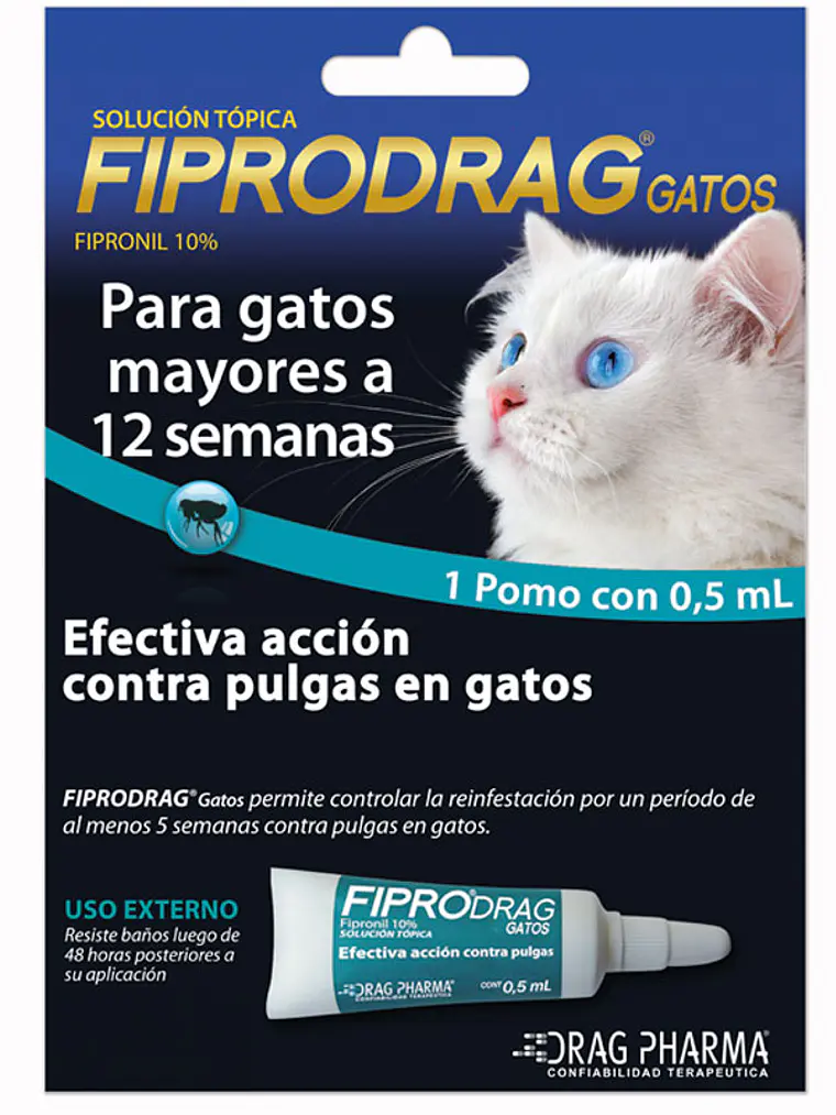 Fiprodrag Pipeta para Gatos 0,5 ml 1