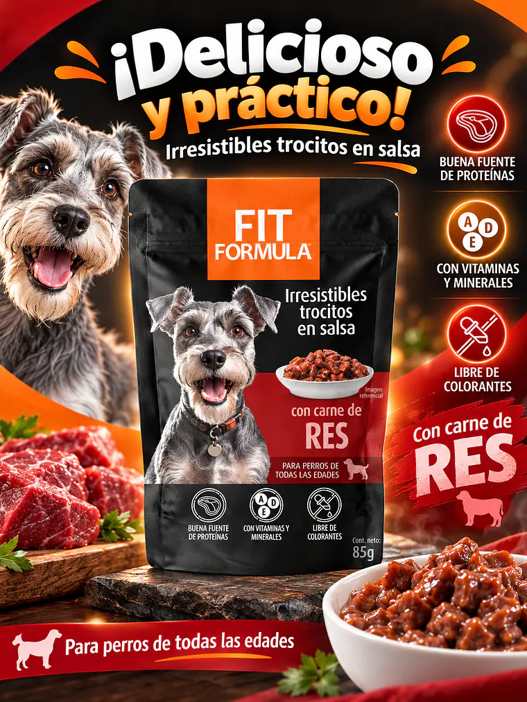 Fit Formula Alimento Húmedo Perro Res 85 g 3