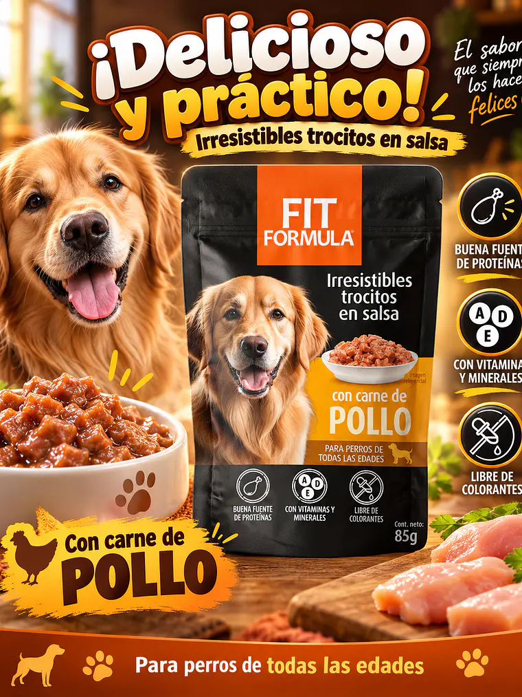 Fit Formula Alimento Húmedo Perro Pollo 85 g 3