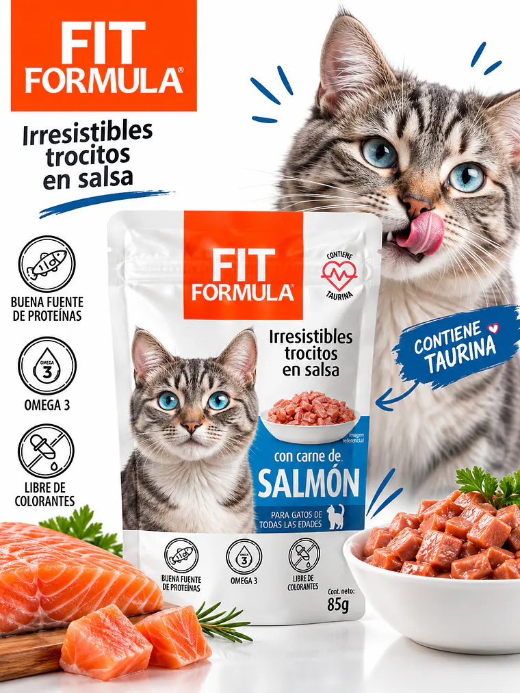 Fit Formula Alimento Húmedo Gato Salmón 85 g 2
