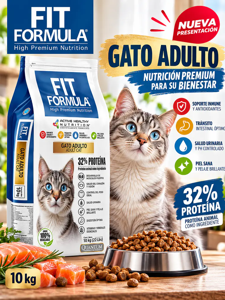 Fit Formula Gatos Adultos 10 Kg 2