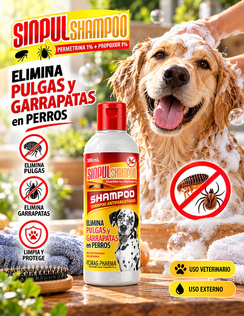 Sinpul Shampoo Antiparasitario para Perros 300 ml